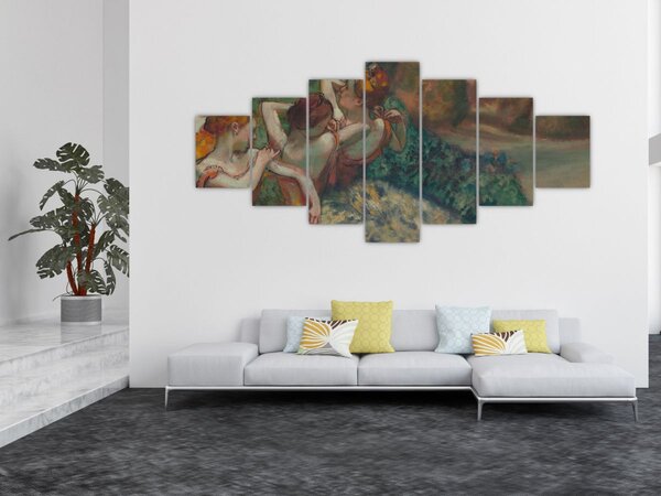 Obraz - Edgar Degas, Four Dancers, reprodukce (210x100 cm)