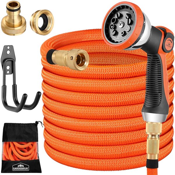 Flexibilní zahradní hadice vč. postřikovací sprchy oranžová 30 m 109325
