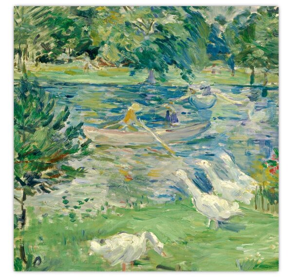 Obraz - Berthe Morisot, Girl in a Boat with Geese, reprodukce (30x30 cm)