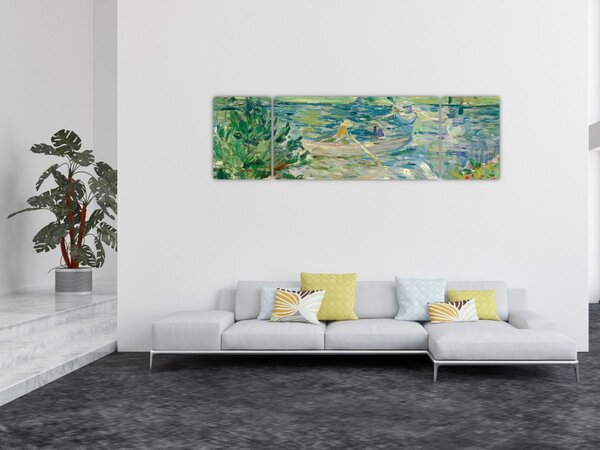 Obraz - Berthe Morisot, Girl in a Boat with Geese, reprodukce (170x50 cm)