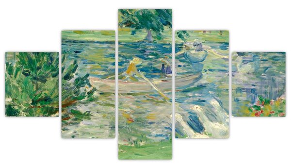 Obraz - Berthe Morisot, Girl in a Boat with Geese, reprodukce (125x70 cm)