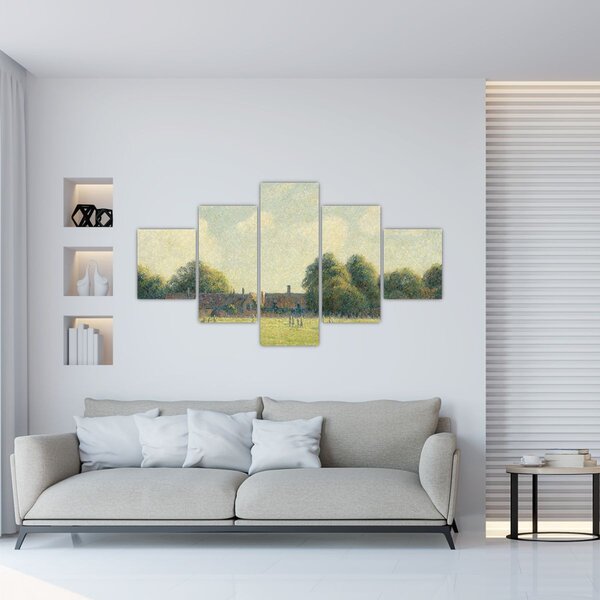Obraz - Camille Pissarro, Hampton Court Green, reprodukce (125x70 cm)