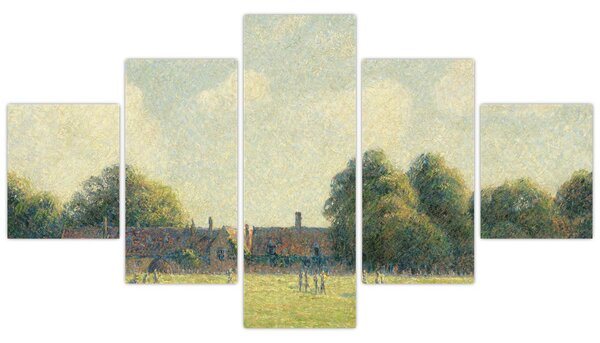 Obraz - Camille Pissarro, Hampton Court Green, reprodukce (125x70 cm)