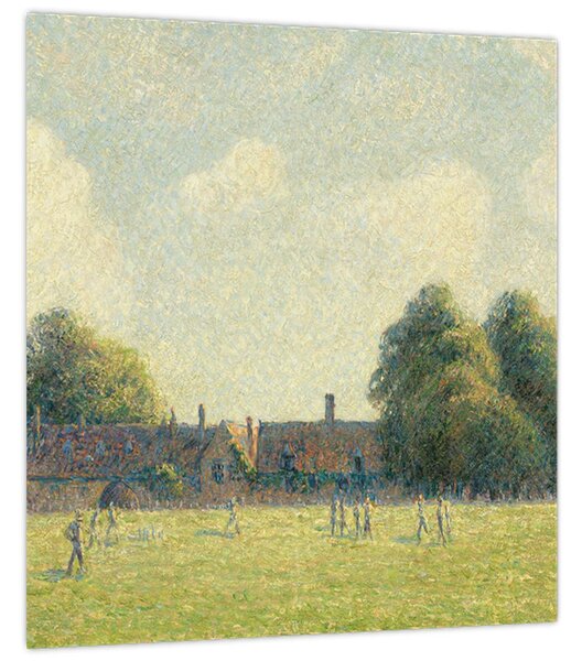 Obraz - Camille Pissarro, Hampton Court Green, reprodukce (30x30 cm)