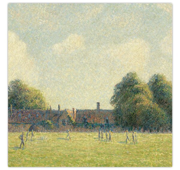 Obraz - Camille Pissarro, Hampton Court Green, reprodukce (30x30 cm)