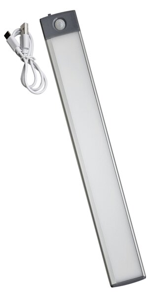 Podlinkové LED svítidlo QTEC stříbrná, šířka 33 cm