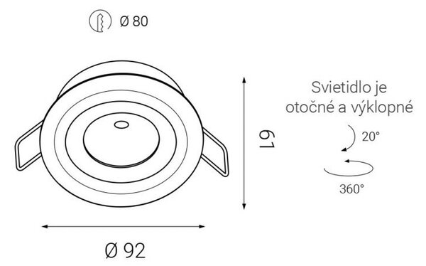 LED2 2160336 VÝPRODEJ VZORKU Zápustné svítidlo 191N hliník - LED2 Lighting