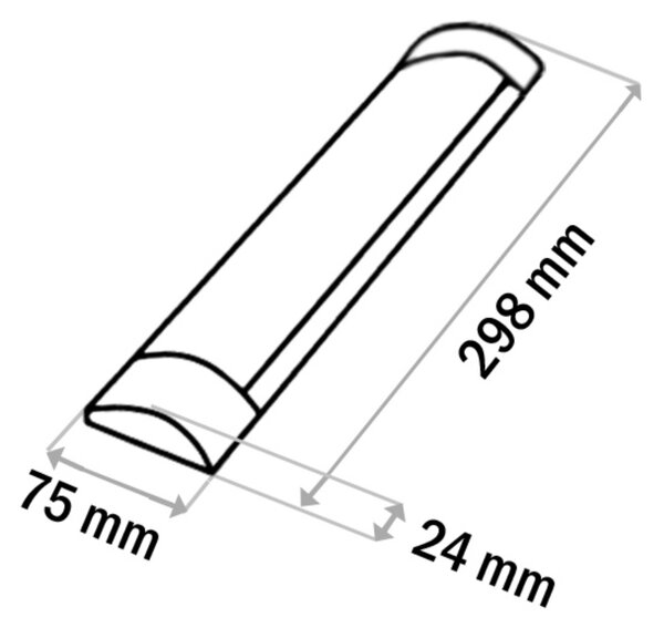 Podlinkové LED svítidlo BATTEN černá, šířka 30 cm