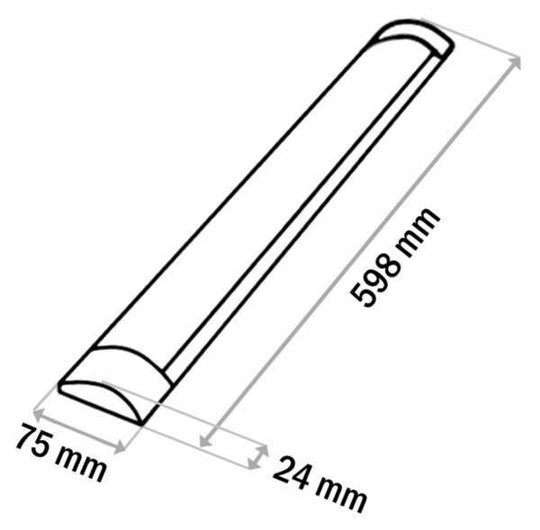 Podlinkové LED svítidlo BATTEN černá, šířka 60 cm