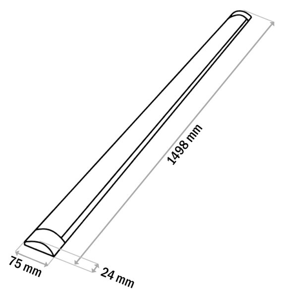 Podlinkové LED svítidlo BATTEN bílá, šířka 150 cm