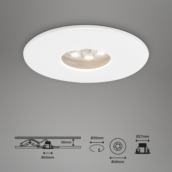 BRI 7240-036 3ks sada LED vestavné svítidlo, pr. 4,5 , 1,8 W, bílé - BRILONER