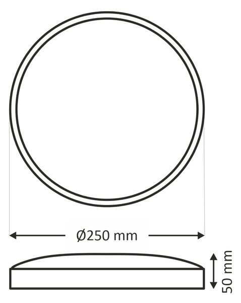 Stropní svítidlo AVEN zlatá, průměr 25 cm