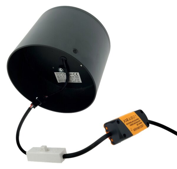 Stropní svítidlo QTEC černá, průměr 12 cm