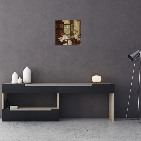 Obraz - Edmund Tarbell, Josephine and Mercie, reprodukce (30x30 cm)
