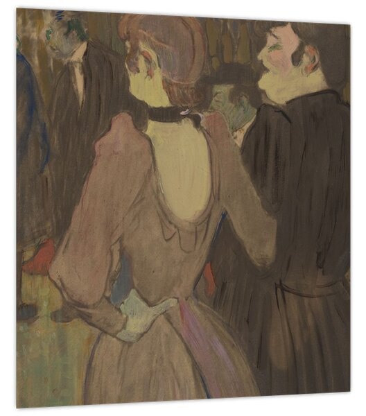 Obraz - Henri de Toulouse-Lautrec, La Goulue and Her Sister, reprodukce (30x30 cm)