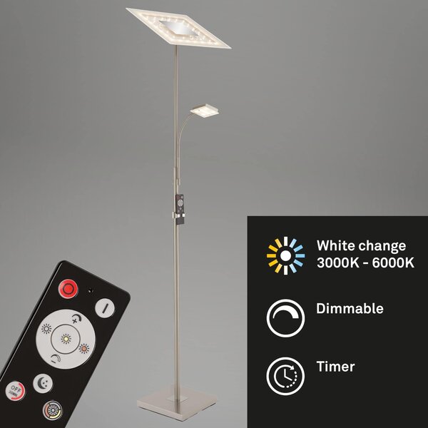 BRILO 1341-022 LED nepřímé osvětlení se čtecí lampou, noční světlo, časovač, vypínač, stmívatelné - BRILO