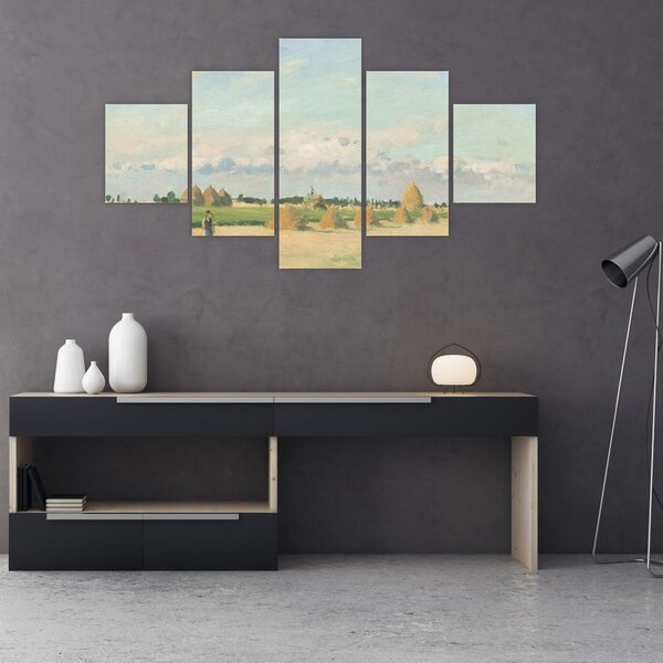 Obraz - Camille Pissarro, Landscape, Ile de France, reprodukce (125x70 cm)