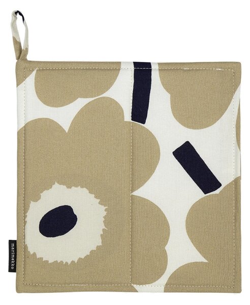 Marimekko Čtvercová chňapka Pieni Unikko, béžovo-bílá
