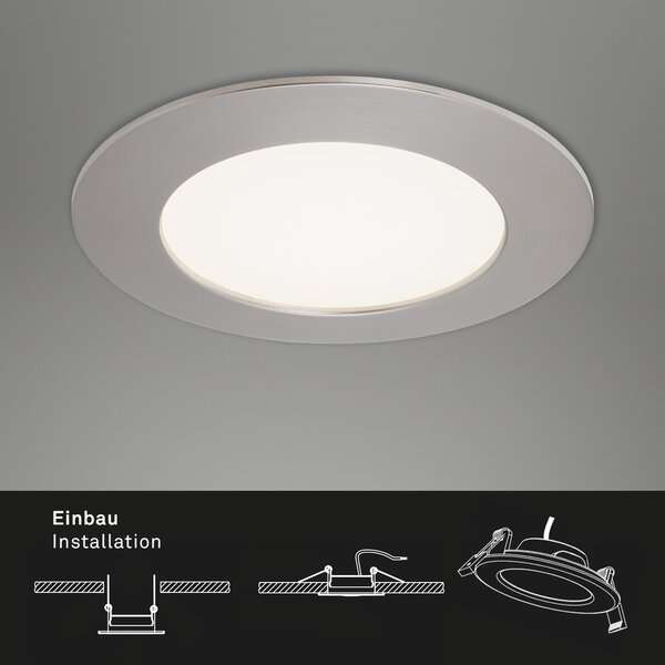 BRI 7284-032 3ks sada LED vestavné svítidlo, pr. 12 cm, 8 W, matný nikl - BRILONER