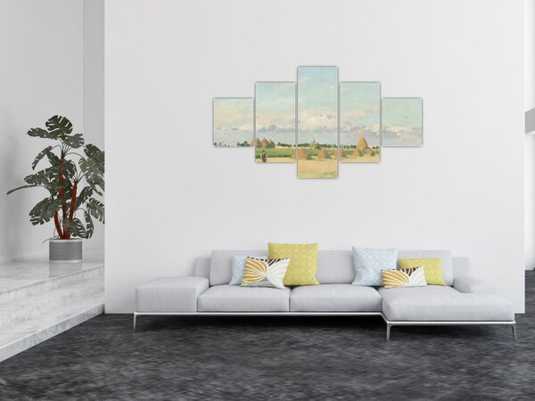 Obraz - Camille Pissarro, Landscape, Ile de France, reprodukce (125x70 cm)