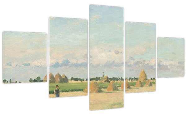 Obraz - Camille Pissarro, Landscape, Ile de France, reprodukce (125x70 cm)