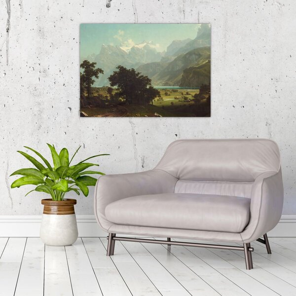 Obraz - Albert Bierstadt, Lake Lucerne, reprodukce (70x50 cm)