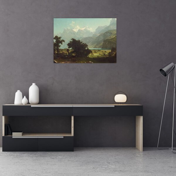 Obraz - Albert Bierstadt, Lake Lucerne, reprodukce (70x50 cm)
