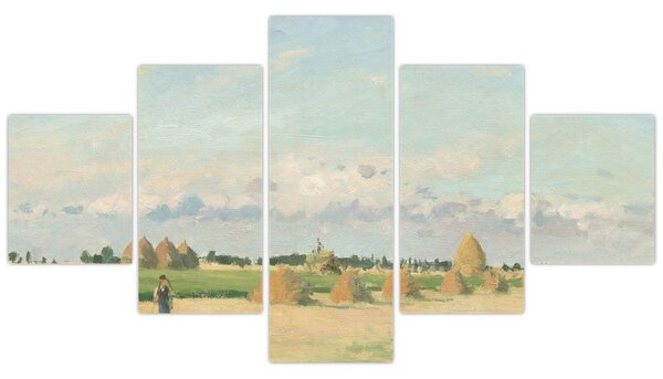 Obraz - Camille Pissarro, Landscape, Ile de France, reprodukce (125x70 cm)