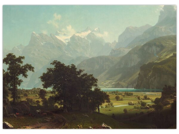 Obraz - Albert Bierstadt, Lake Lucerne, reprodukce (70x50 cm)