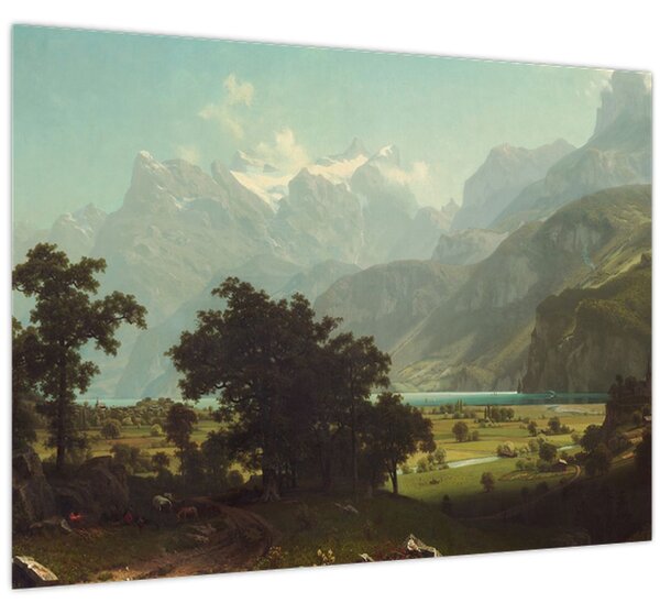 Obraz - Albert Bierstadt, Lake Lucerne, reprodukce (70x50 cm)