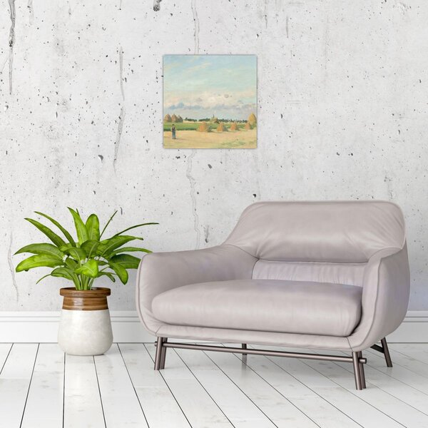 Obraz - Camille Pissarro, Landscape, Ile de France, reprodukce (30x30 cm)