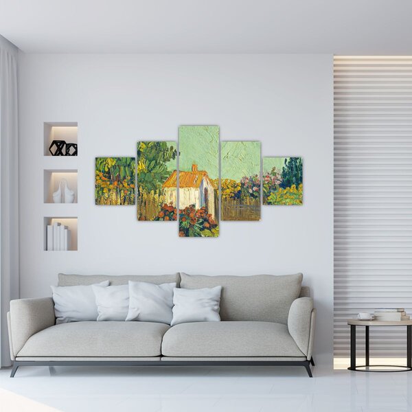 Obraz - Imitator of Vincent van Gogh, Landscape, reprodukce (125x70 cm)