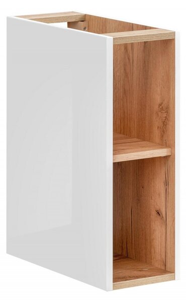 Comad Koupelnová skříňka nízká Capri 810 bílý lesk/dub kraft zlatý