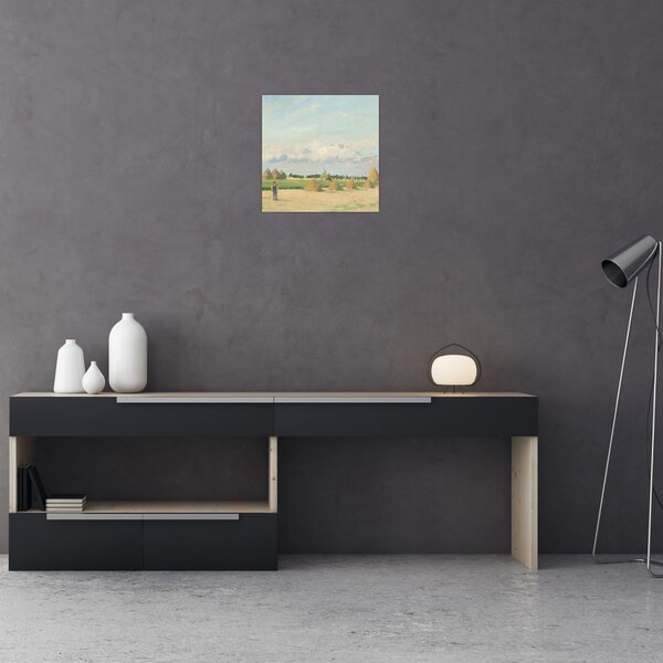 Obraz - Camille Pissarro, Landscape, Ile de France, reprodukce (30x30 cm)