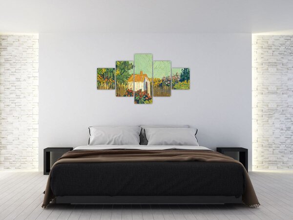 Obraz - Imitator of Vincent van Gogh, Landscape, reprodukce (125x70 cm)