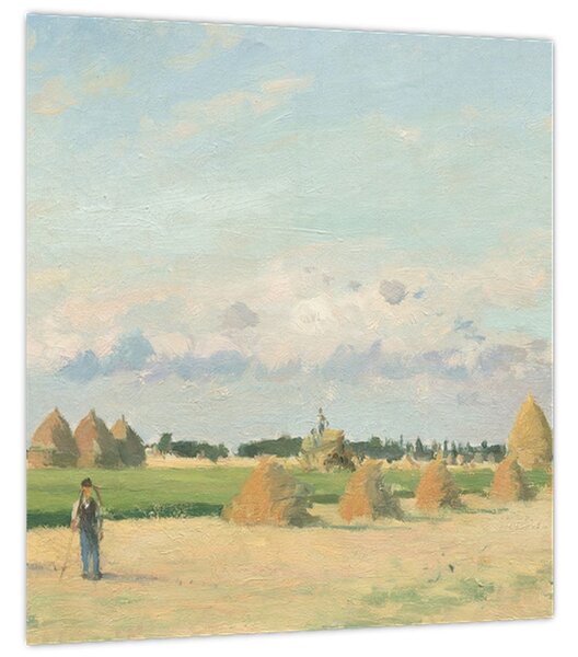 Obraz - Camille Pissarro, Landscape, Ile de France, reprodukce (30x30 cm)