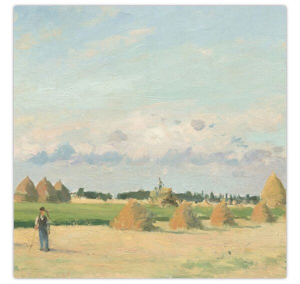 Obraz - Camille Pissarro, Landscape, Ile de France, reprodukce (30x30 cm)