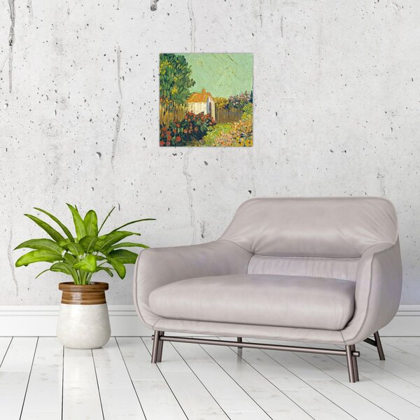 Obraz - Imitator of Vincent van Gogh, Landscape, reprodukce (30x30 cm)