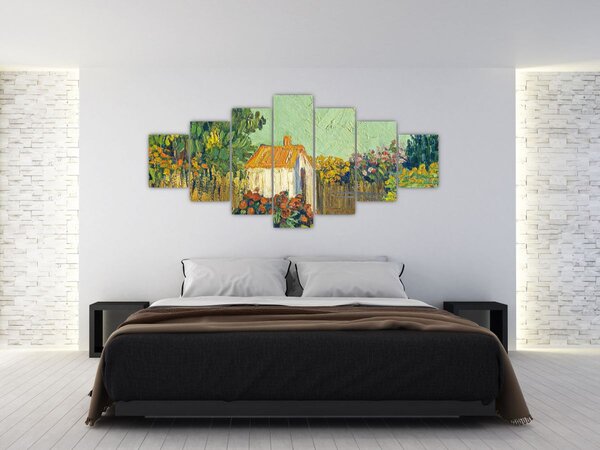 Obraz - Imitator of Vincent van Gogh, Landscape, reprodukce (210x100 cm)