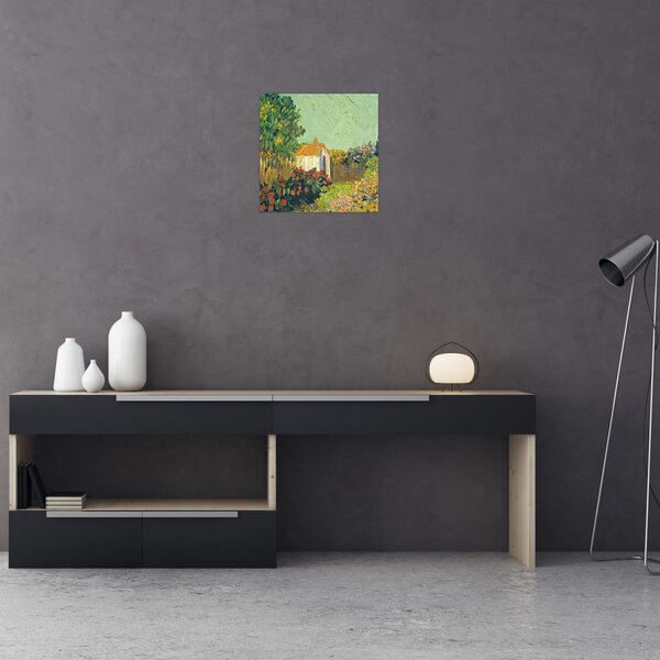 Obraz - Imitator of Vincent van Gogh, Landscape, reprodukce (30x30 cm)