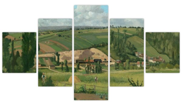Obraz - Camille Pissarro, Landscape at Les Pâtis, Pontoise, reprodukce (125x70 cm)