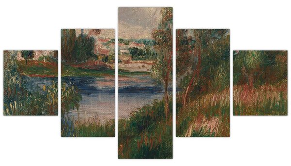 Obraz - Auguste Renoir, Landscape at Vetheuil, reprodukce (125x70 cm)