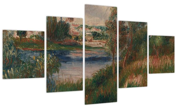Obraz - Auguste Renoir, Landscape at Vetheuil, reprodukce (125x70 cm)