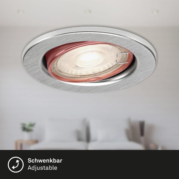 BRI 7147-039 3ks LED vestavné svítidlo, pr. 8,6 cm, 5 W, hliník - BRILONER