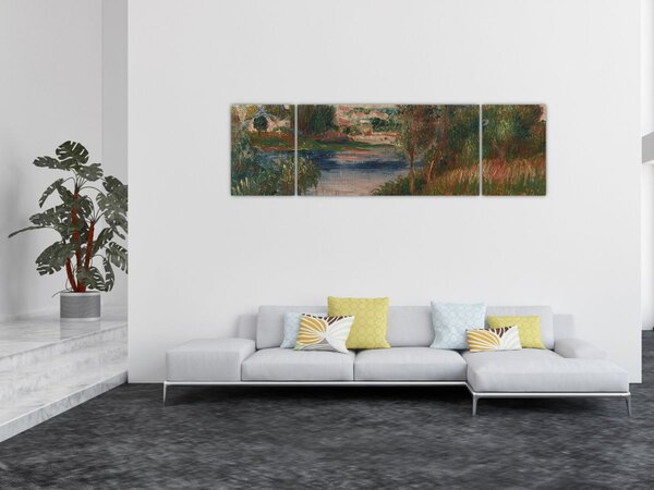 Obraz - Auguste Renoir, Landscape at Vetheuil, reprodukce (170x50 cm)