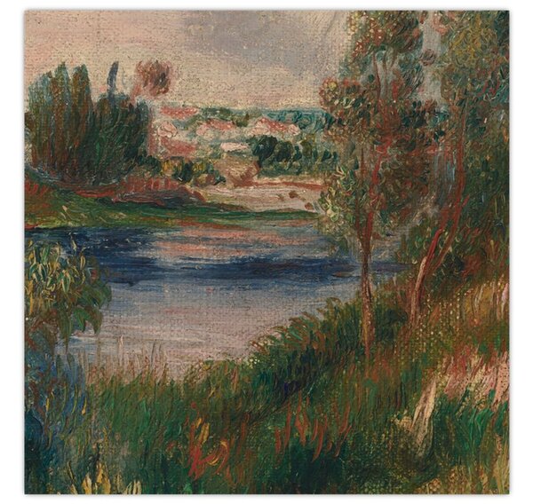 Obraz - Auguste Renoir, Landscape at Vetheuil, reprodukce (30x30 cm)
