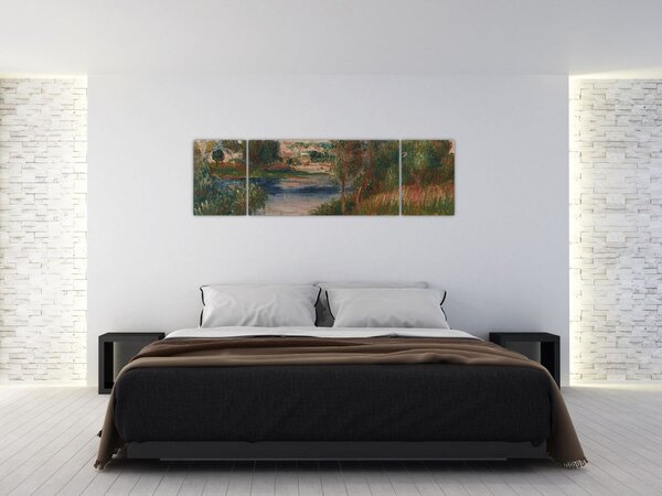 Obraz - Auguste Renoir, Landscape at Vetheuil, reprodukce (170x50 cm)