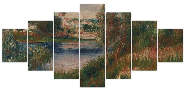 Obraz - Auguste Renoir, Landscape at Vetheuil, reprodukce (210x100 cm)