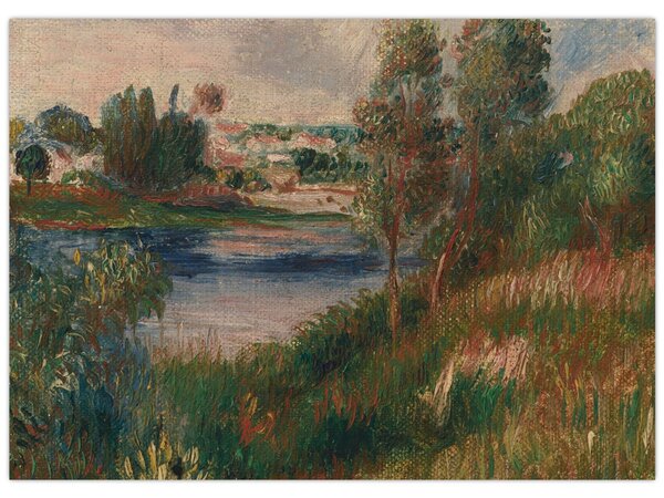 Obraz - Auguste Renoir, Landscape at Vetheuil, reprodukce (70x50 cm)