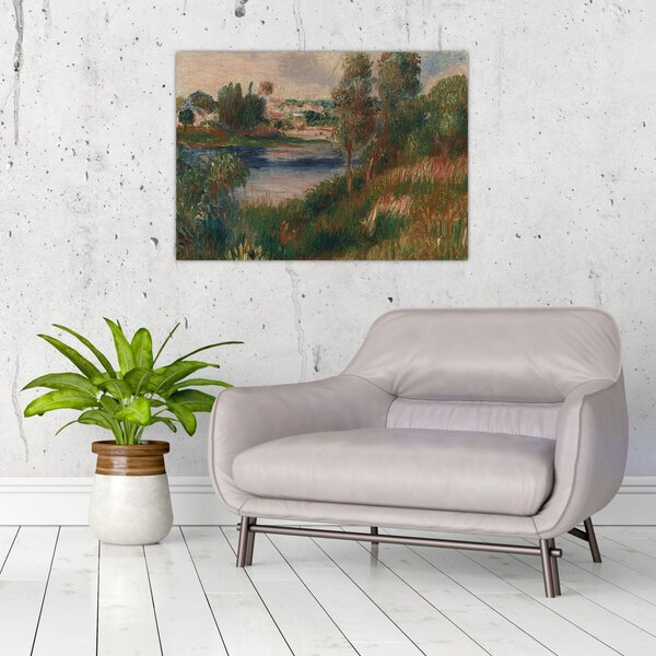 Obraz - Auguste Renoir, Landscape at Vetheuil, reprodukce (70x50 cm)